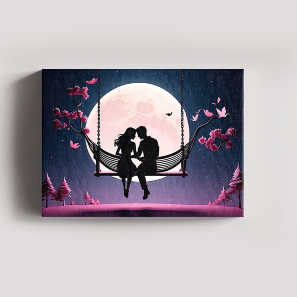 Tablou Canvas Landscape – Cuplu Luna