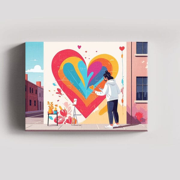 Tablou Canvas Landscape – Love Graffiti