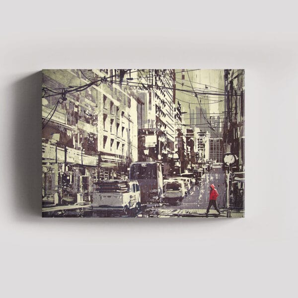 Tablou Canvas Landscape – Oras digital paint