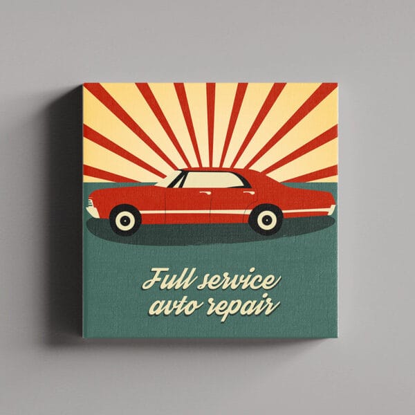 Tablou Canvas Patrat – Poster Vintage