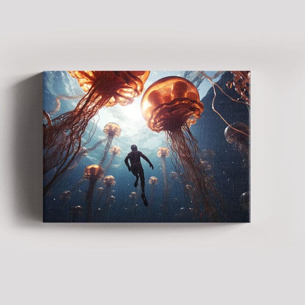 Tablou Canvas Landscape – Scufundat in apa