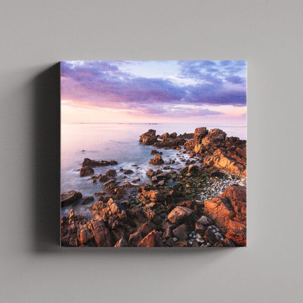 Tablou Canvas Patrat – Stanci sunset