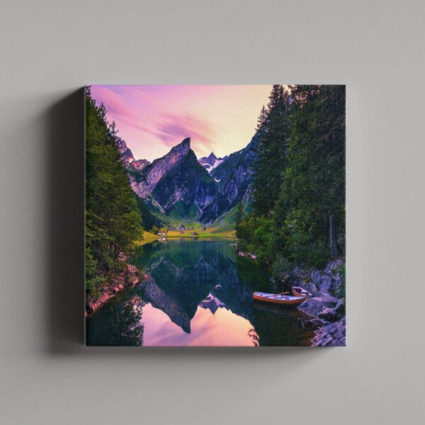Tablou Canvas Patrat – Switzerland Sunset