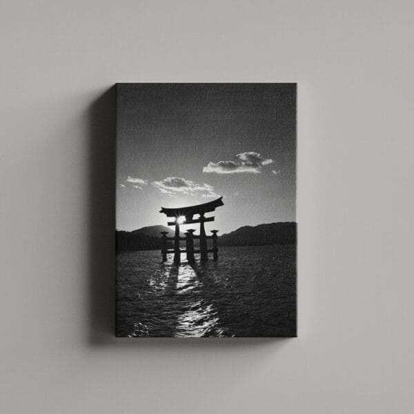 Tablou Canvas Portret – Peisaj Alb Negru