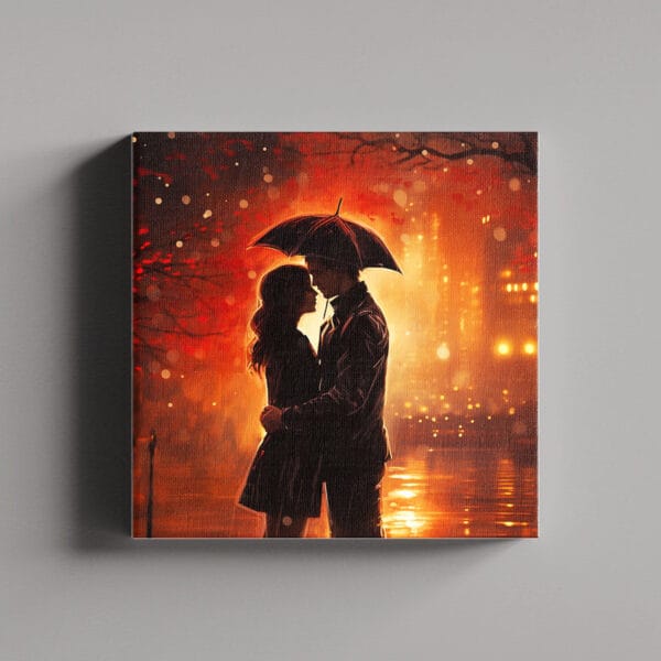 Tablou Canvas Patrat – Couple Paint