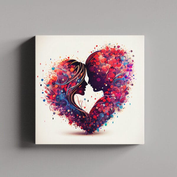 Tablou Canvas Patrat – Cuplu abstract