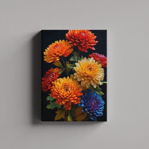 Tablou Canvas Portret – Flori culori Toamna