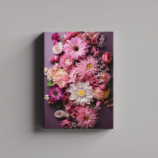 Tablou Canvas Portret – Flori multiple