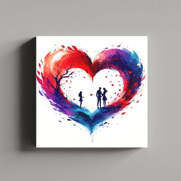 Tablou Canvas Patrat – Love Paint